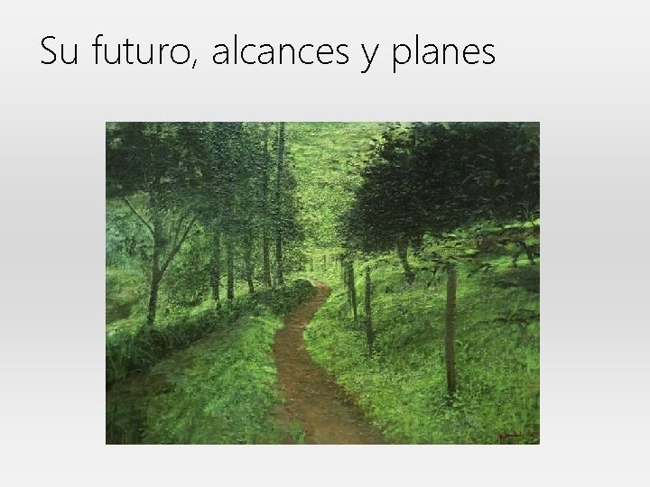 Su futuro, alcances y planes 