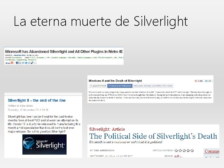 La eterna muerte de Silverlight 