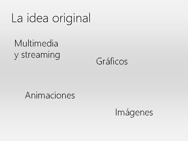 La idea original Multimedia y streaming Gráficos Animaciones Imágenes 