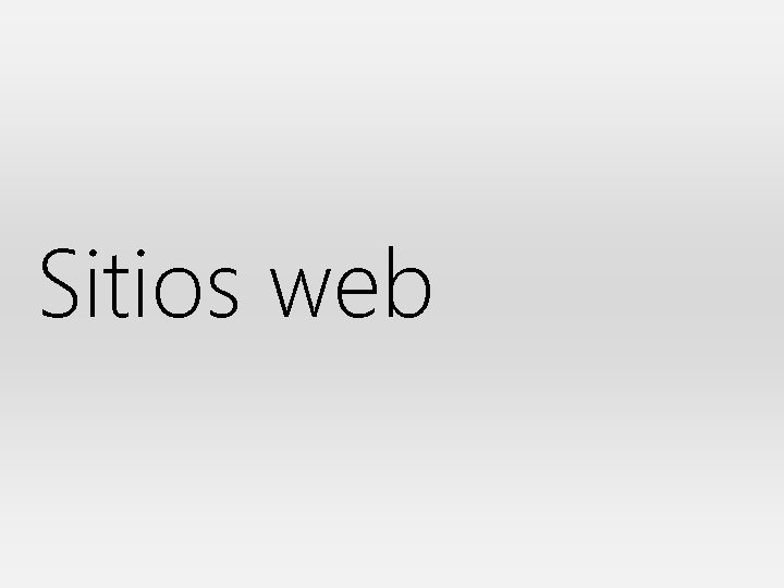 Sitios web 