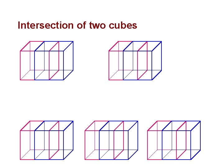 Intersection of two cubes 