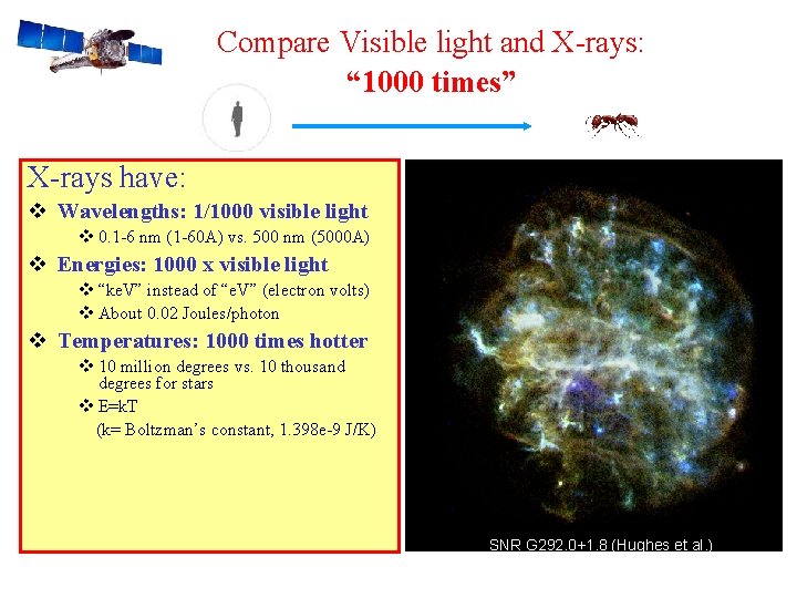 Compare Visible light and X-rays: “ 1000 times” X-rays have: v Wavelengths: 1/1000 visible