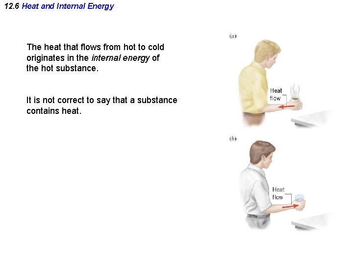 12. 6 Heat and Internal Energy The heat that flows from hot to cold