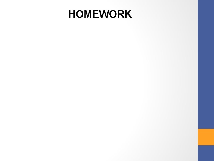 HOMEWORK 