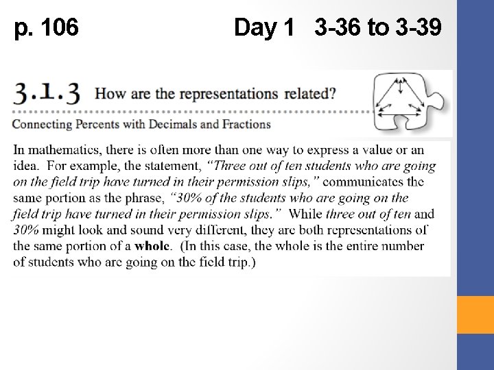 p. 106 Day 1 3 -36 to 3 -39 