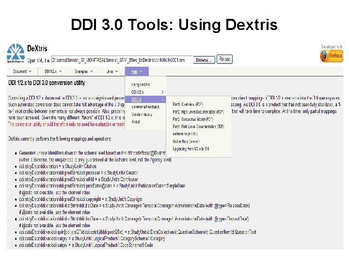 DDI 3. 0 Tools: Using Dextris DDI 3. 0 Tools: Using Dextris