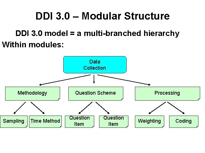 DDI 3. 0 – Modular Structure DDI 3. 0 model = a multi-branched hierarchy