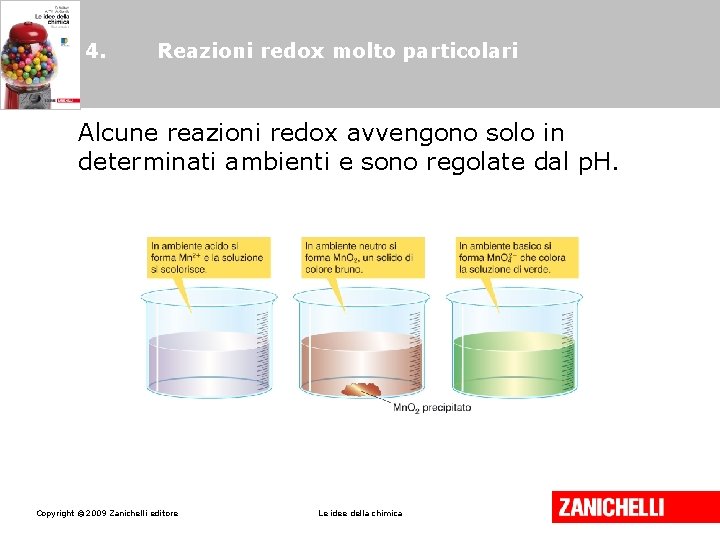 4. Reazioni redox molto particolari Alcune reazioni redox avvengono solo in determinati ambienti e