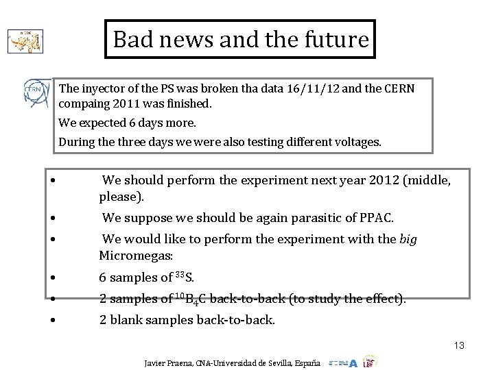 Bad news and the future The inyector of the PS was broken tha data