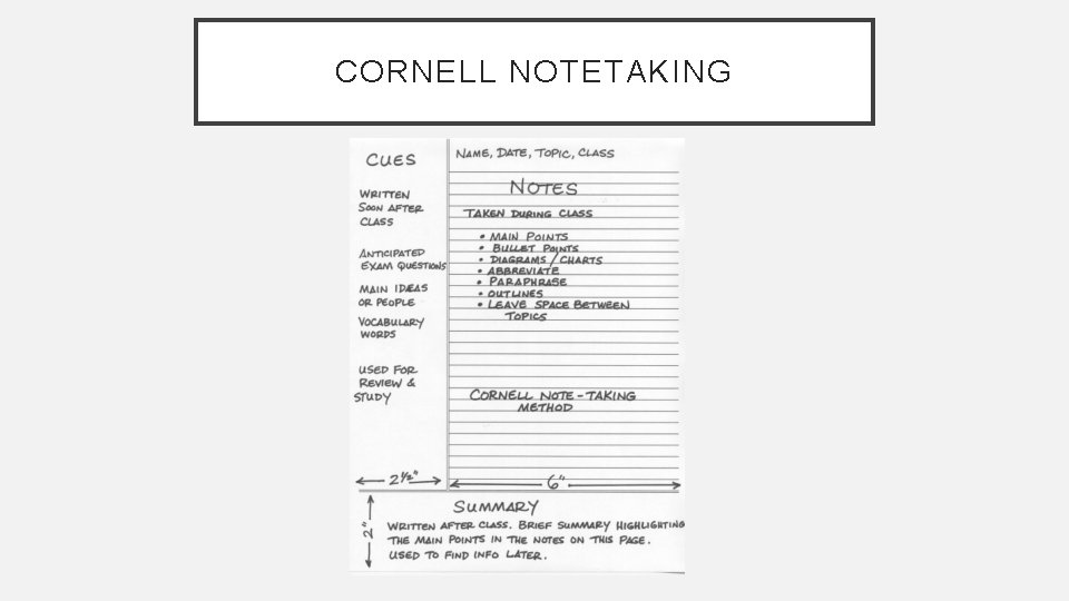 CORNELL NOTETAKING 