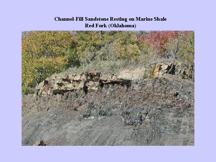 Channel-Fill Sandstone Resting on Marine Shale Red Fork (Oklahoma) 