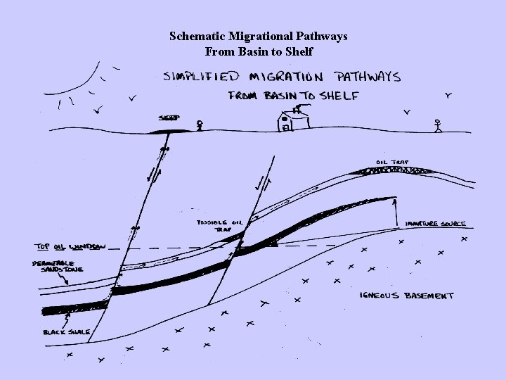 Schematic Migrational Pathways From Basin to Shelf 