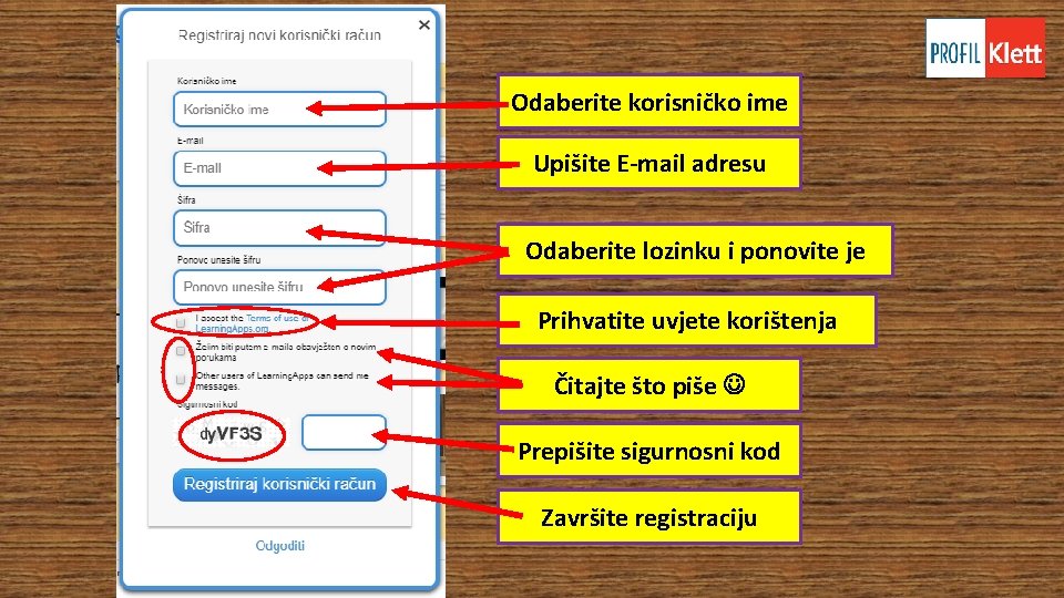 Odaberite korisničko ime Upišite E-mail adresu Odaberite lozinku i ponovite je Prihvatite uvjete korištenja Odaberite korisničko ime Upišite E-mail adresu Odaberite lozinku i ponovite je Prihvatite uvjete korištenja