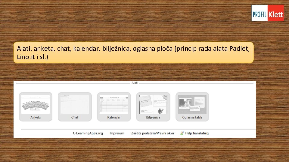 Alati: anketa, chat, kalendar, bilježnica, oglasna ploča (princip rada alata Padlet, Lino. it i Alati: anketa, chat, kalendar, bilježnica, oglasna ploča (princip rada alata Padlet, Lino. it i