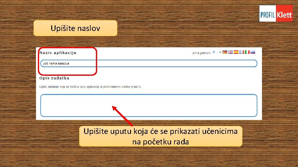 Upišite naslov Upišite uputu koja će se prikazati učenicima na početku rada Upišite naslov Upišite uputu koja će se prikazati učenicima na početku rada