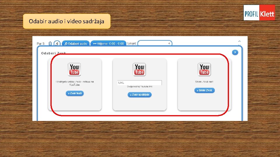 Odabir audio i video sadržaja Odabir audio i video sadržaja