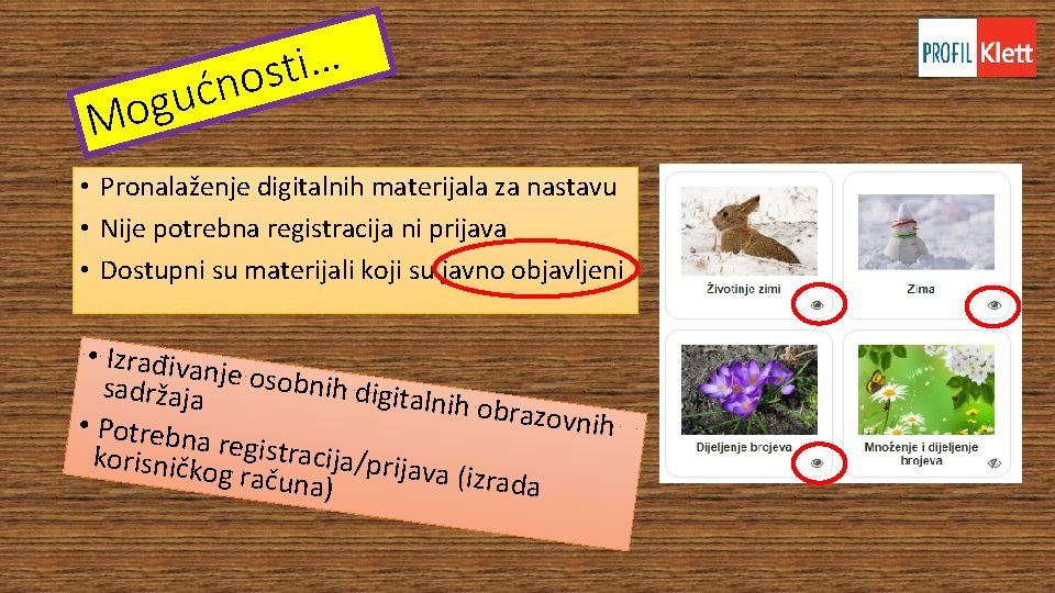… i t s ćno u g o M • Pronalaženje digitalnih materijala za … i t s ćno u g o M • Pronalaženje digitalnih materijala za