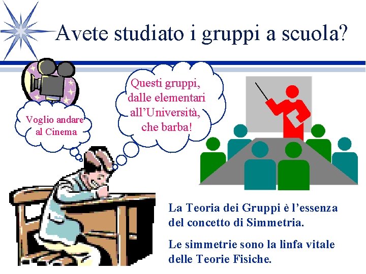 Avete studiato i gruppi a scuola? Voglio andare al Cinema Questi gruppi, dalle elementari Avete studiato i gruppi a scuola? Voglio andare al Cinema Questi gruppi, dalle elementari