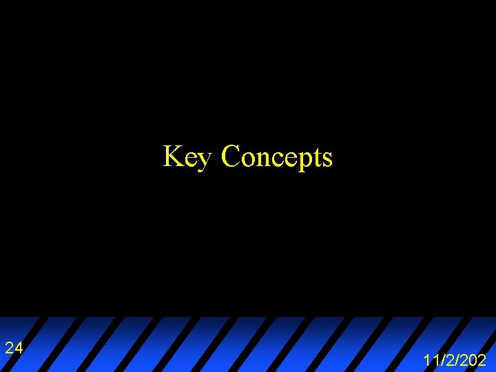 Key Concepts 24 11/2/202 