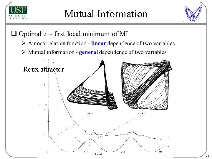 Mutual Information q Roux attractor 22 