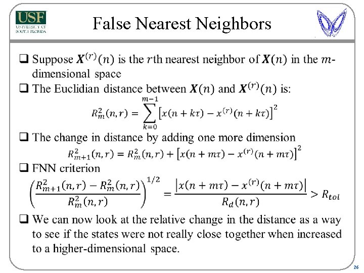 False Nearest Neighbors q 26 