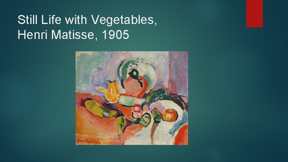 Still Life with Vegetables, Henri Matisse, 1905 