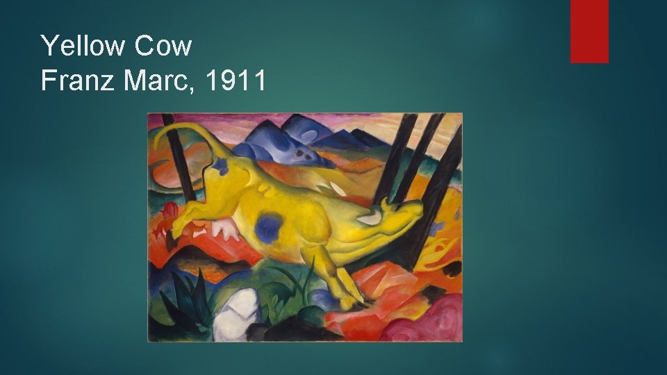Yellow Cow Franz Marc, 1911 