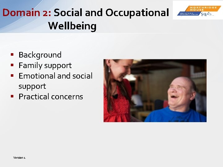 Domain 2: Social and Occupational Wellbeing § Background § Family support § Emotional and
