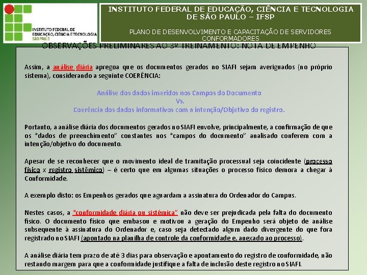 INSTITUTO FEDERAL DE EDUCAÇÃO, CIÊNCIA E TECNOLOGIA INSTITUTO FEDERAL EDUCAÇÃO, CIÊNCIA E TECNOLOGIA DEDE