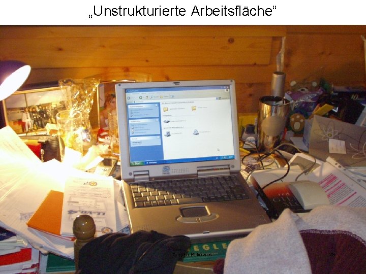 „Unstrukturierte Arbeitsfläche“ Empfehlungen Angela Pekovics 29 