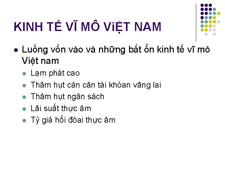 KINH TẾ VĨ MÔ ViỆT NAM l Luồng vốn vào và những bất ổn