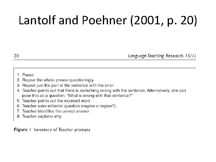 Lantolf and Poehner (2001, p. 20) 