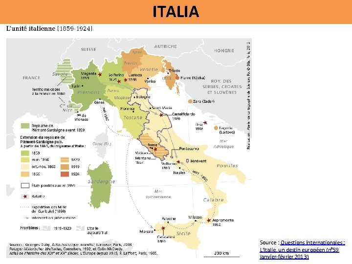 ITALIA Source : Questions internationales : L'Italie, un destin européen (n° 59 janvier-février 2013)