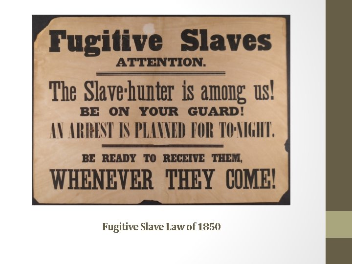 Fugitive Slave Law of 1850 