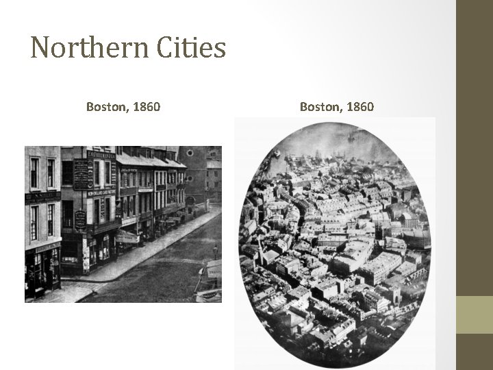 Northern Cities Boston, 1860 