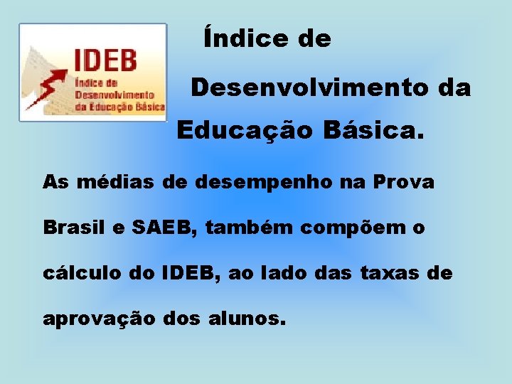 Índice de Desenvolvimento da Educação Básica. As médias de desempenho na Prova Brasil e