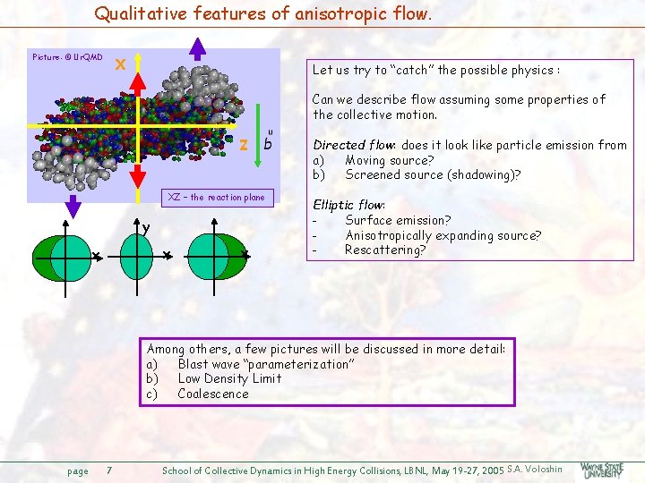 Qualitative features of anisotropic flow. Picture: © Ur. QMD X Let us try to