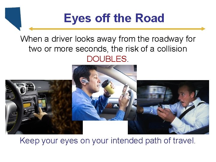Eyes off the Road When a driver looks away from the roadway for two