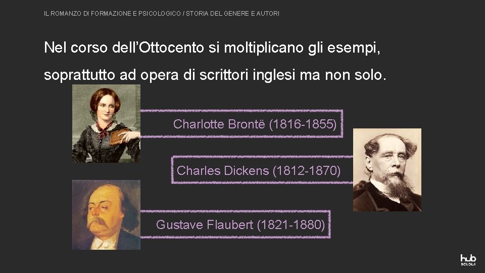 IL ROMANZO DI FORMAZIONE E PSICOLOGICO / STORIA DEL GENERE E AUTORI Nel corso