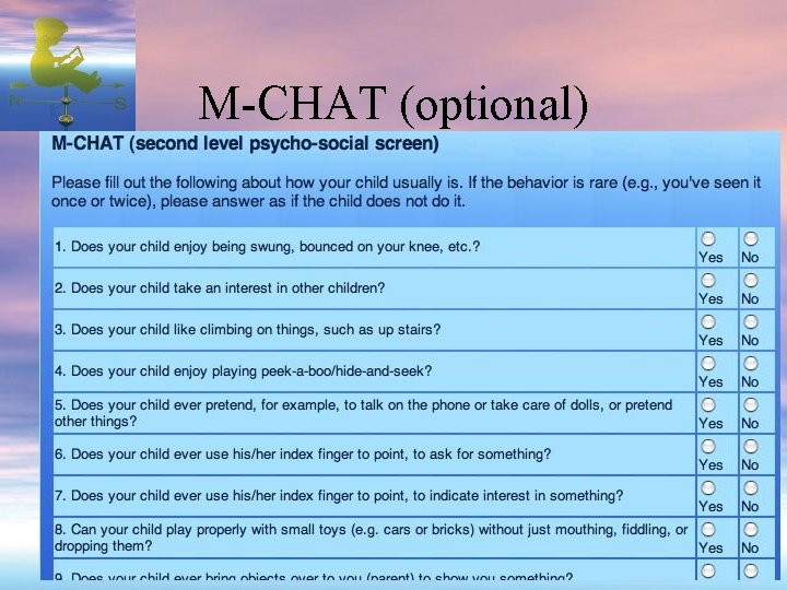 M-CHAT (optional) 