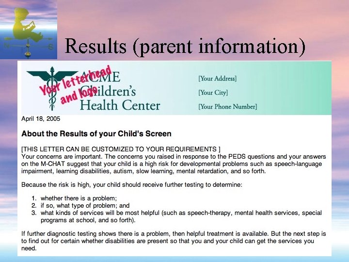 Results (parent information) 