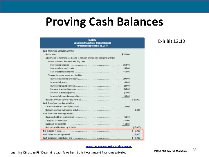 Proving Cash Balances Exhibit 12. 13 Access the text alternative for slide images. Learning Proving Cash Balances Exhibit 12. 13 Access the text alternative for slide images. Learning