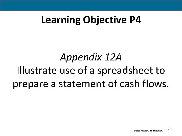 Learning Objective P 4 Appendix 12 A Illustrate use of a spreadsheet to prepare Learning Objective P 4 Appendix 12 A Illustrate use of a spreadsheet to prepare