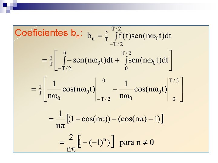 Coeficientes bn: 