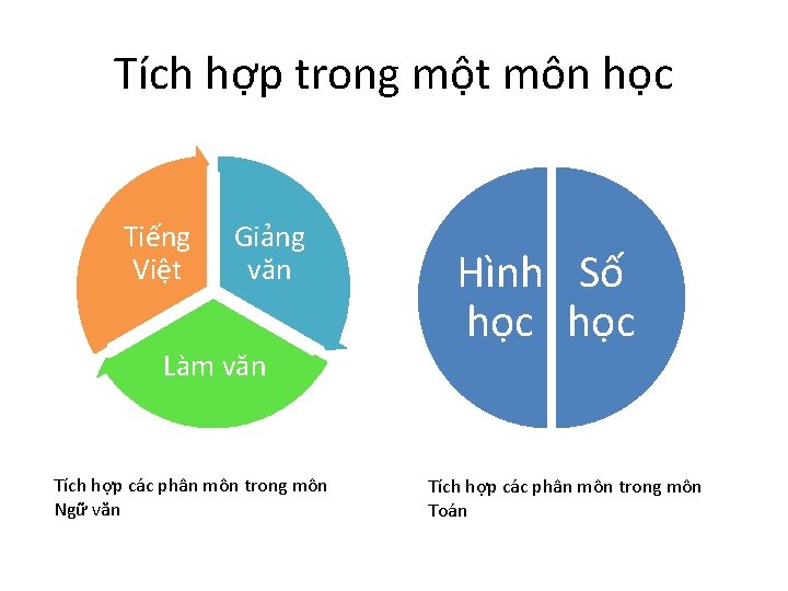 Tích hợp trong một môn học Tiếng Việt Giảng văn Làm văn Tích hợp