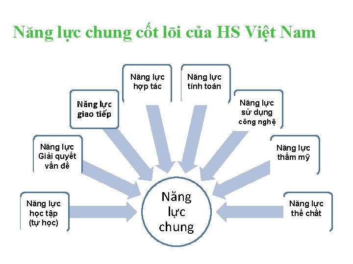 Năng lực chung cốt lõi của HS Việt Nam Năng lực năng lực hợpviết