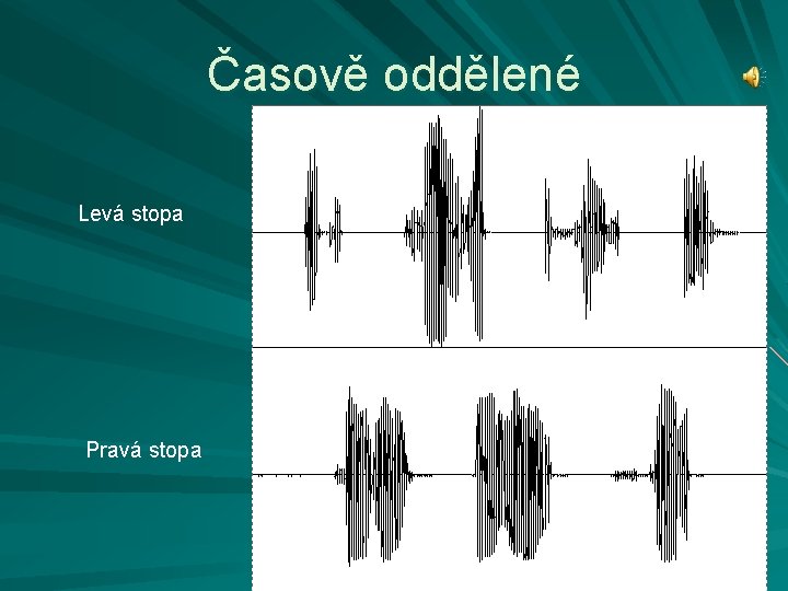 Časově oddělené Levá stopa Pravá stopa 