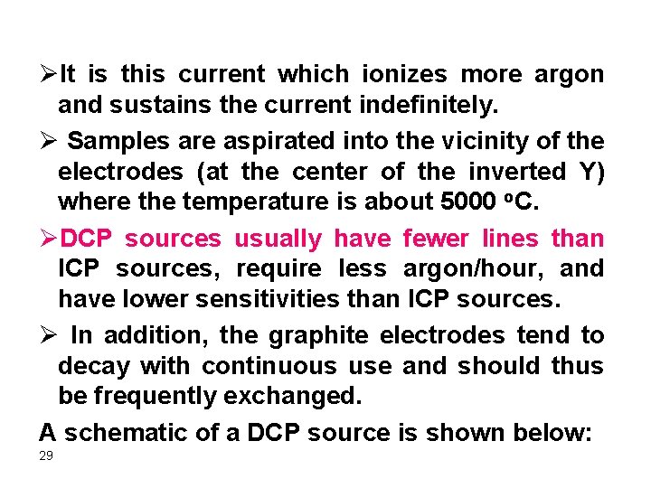 ØIt is this current which ionizes more argon and sustains the current indefinitely. Ø