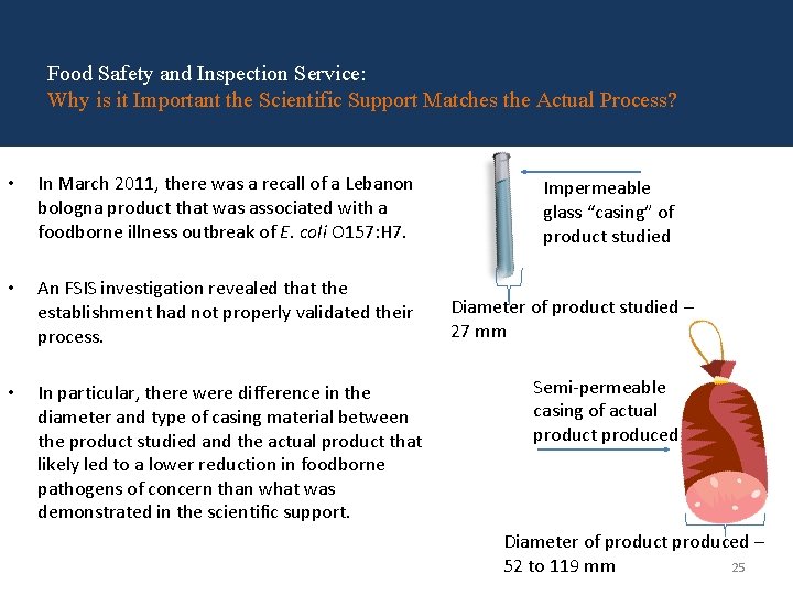 Food Safety and Inspection Service: Why is it Important the Scientific Support Matches the Food Safety and Inspection Service: Why is it Important the Scientific Support Matches the