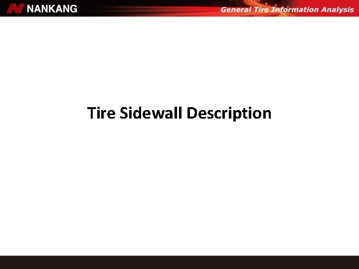 Tire Sidewall Description Tire Sidewall Description